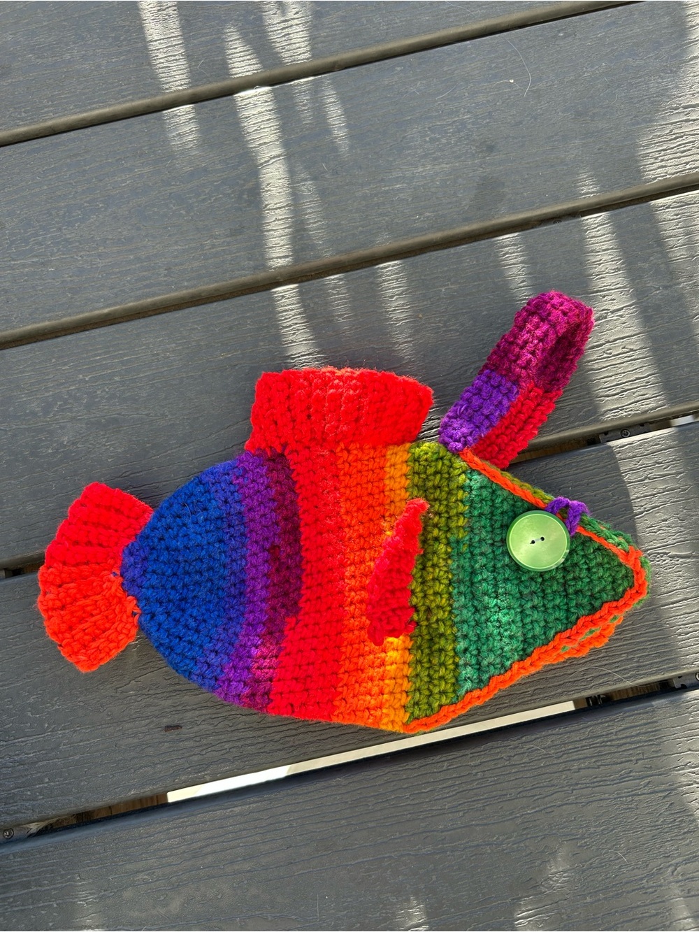 Crochet fish purse